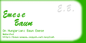 emese baun business card